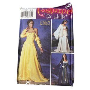 Simplicity 5843 Misses Costume Pattern Size 12-20 Renaissance Medieval UNCUT